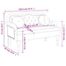 Bank met kussens zwart 120,5x65x75 cm fluweel