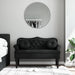 Bank met kussens zwart 120,5x65x75 cm fluweel