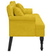 Bankje met kussens 120,5x65x75 cm fluweel geel