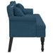 Bankje met kussens 120,5x65x75 cm fluweel blauw