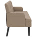 Bankje met rugleuning 112x65,5x75 cm kunstleer cappuccinokleur