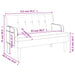 Bankje met rugleuning 112x65,5x75 cm kunstleer cappuccinokleur