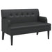 Bank met rugleuning zwart 112x65,5x75 cm kunstleer