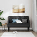 Bank met rugleuning zwart 112x65,5x75 cm kunstleer