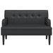 Bank met rugleuning zwart 112x65,5x75 cm kunstleer
