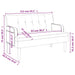 Bank met rugleuning zwart 112x65,5x75 cm kunstleer