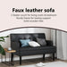 Bank met rugleuning zwart 112x65,5x75 cm kunstleer