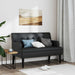 Bank met rugleuning zwart 112x65,5x75 cm kunstleer