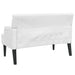 Bankje met rugleuning 112x65,5x75 cm kunstleer wit