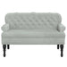 Bank met rugleuning lichtgrijs 119,5x64,5x75 cm fluweel
