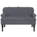 Bankje met rugleuning 119,5x64,5x75 cm fluweel donkergrijs