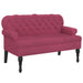 Bankje met rugleuning 119,5x64,5x75 cm fluweel wijnrood