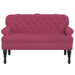 Bankje met rugleuning 119,5x64,5x75 cm fluweel wijnrood
