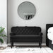Bank met rugleuning zwart 119,5x64,5x75 cm fluweel