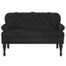 Bank met rugleuning zwart 119,5x64,5x75 cm fluweel