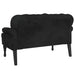 Bank met rugleuning zwart 119,5x64,5x75 cm fluweel