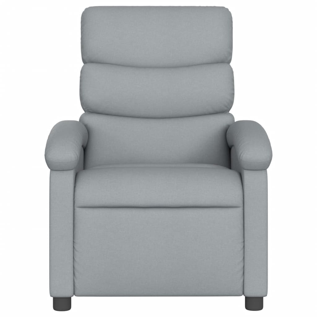 Fauteuil verstelbaar stof lichtgrijs