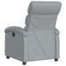 Fauteuil verstelbaar stof lichtgrijs