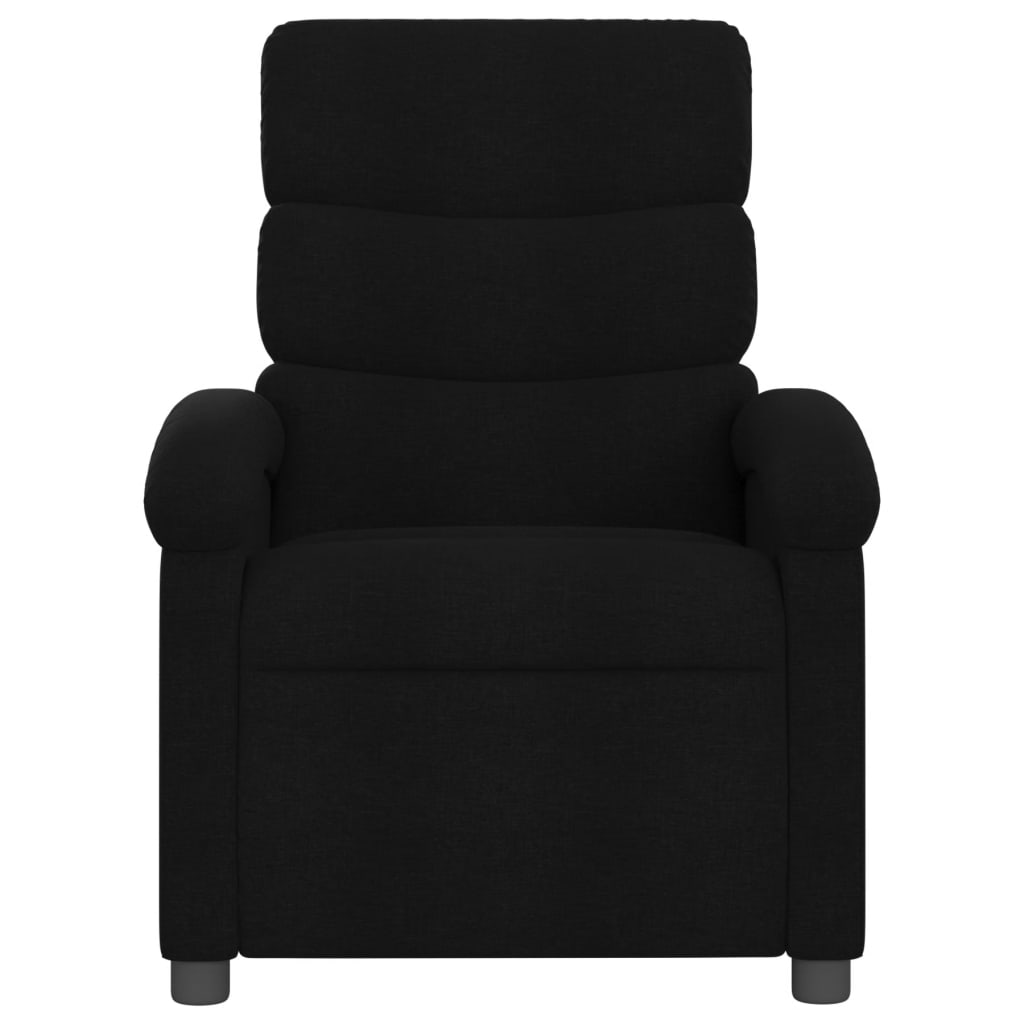 Fauteuil verstelbaar stof zwart