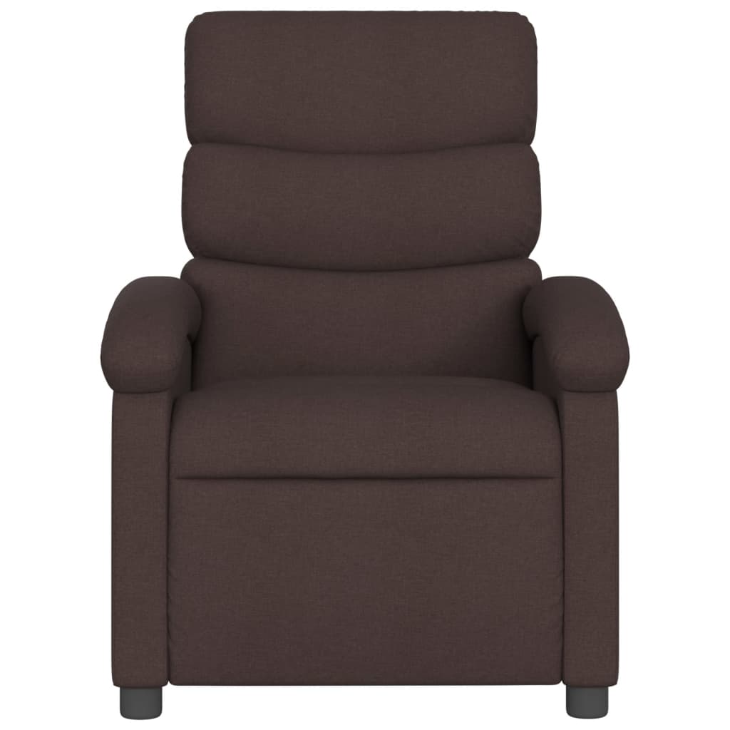 Fauteuil verstelbaar stof donkerbruin