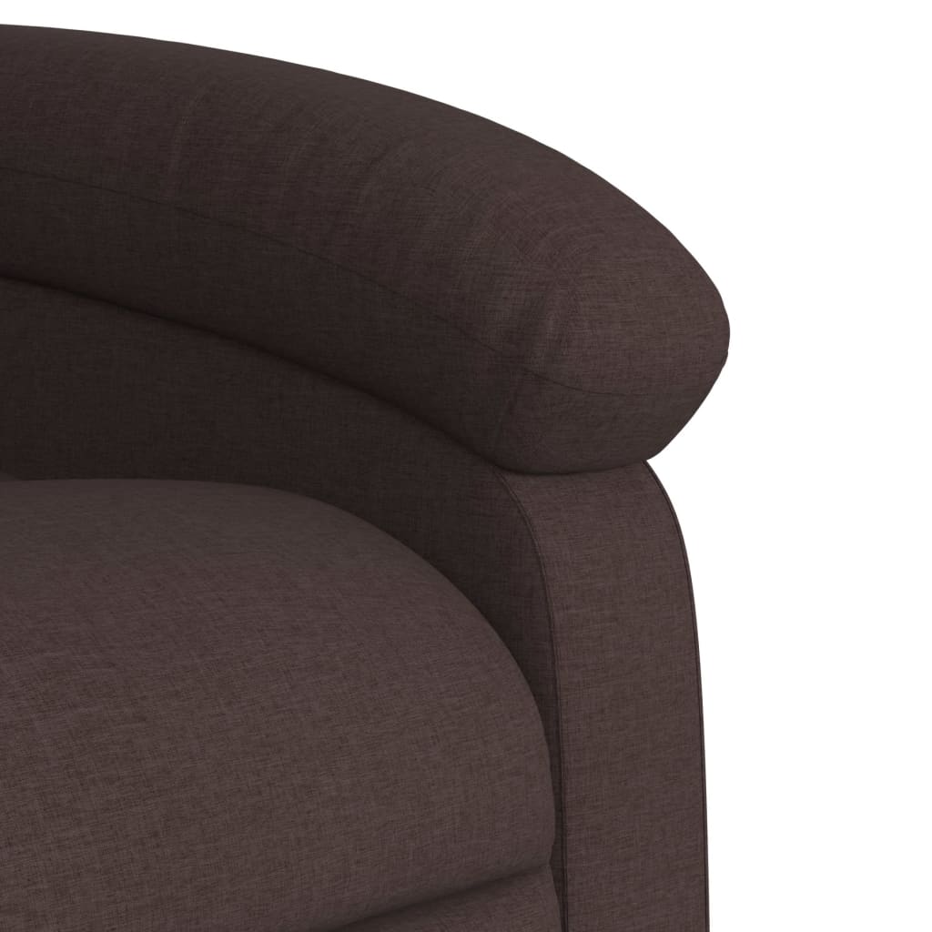 Fauteuil verstelbaar stof donkerbruin