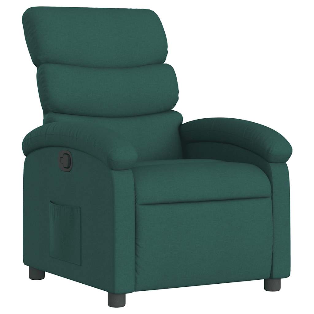 Fauteuil verstelbaar stof donkergroen