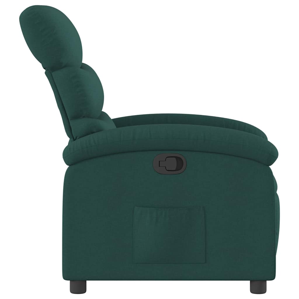 Fauteuil verstelbaar stof donkergroen