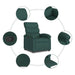 Fauteuil verstelbaar stof donkergroen