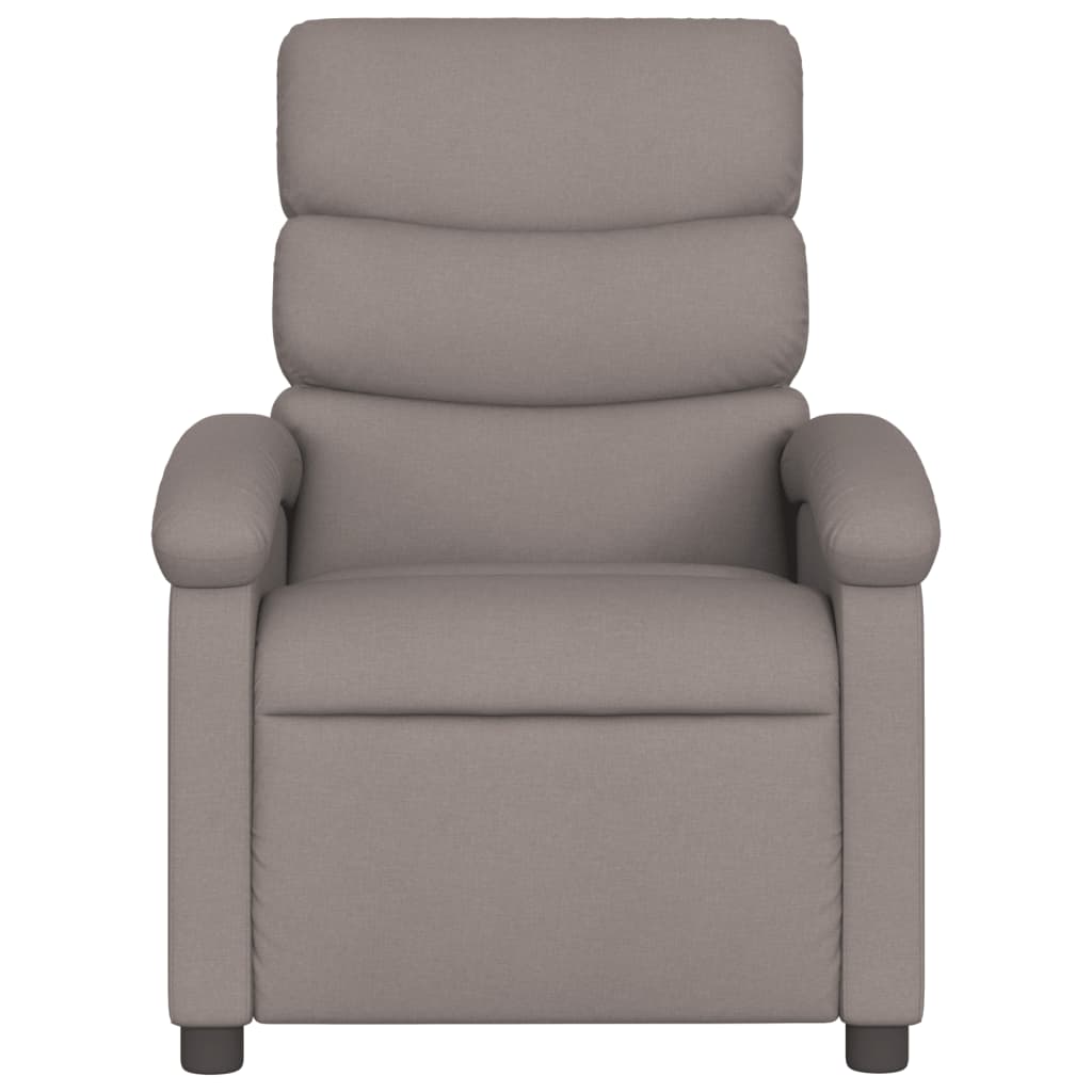 Fauteuil verstelbaar stof taupe