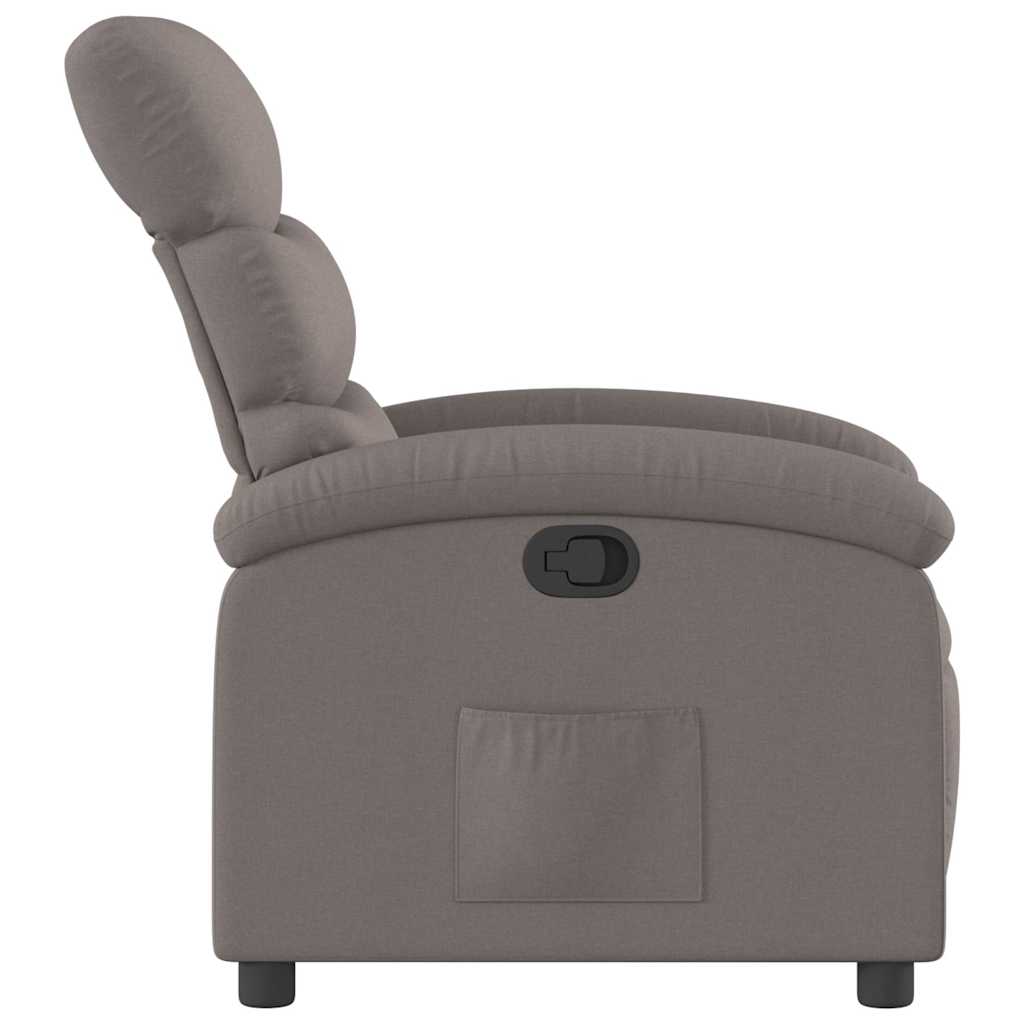 Fauteuil verstelbaar stof taupe
