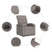 Fauteuil verstelbaar stof taupe