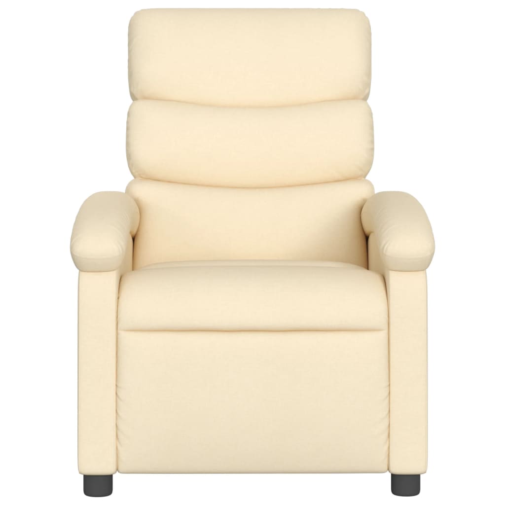 Fauteuil verstelbaar stof crèmekleurig