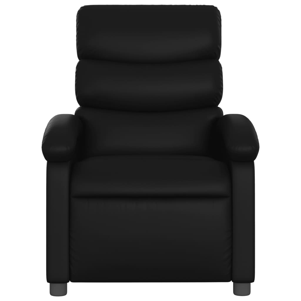 Fauteuil verstelbaar kunstleer zwart