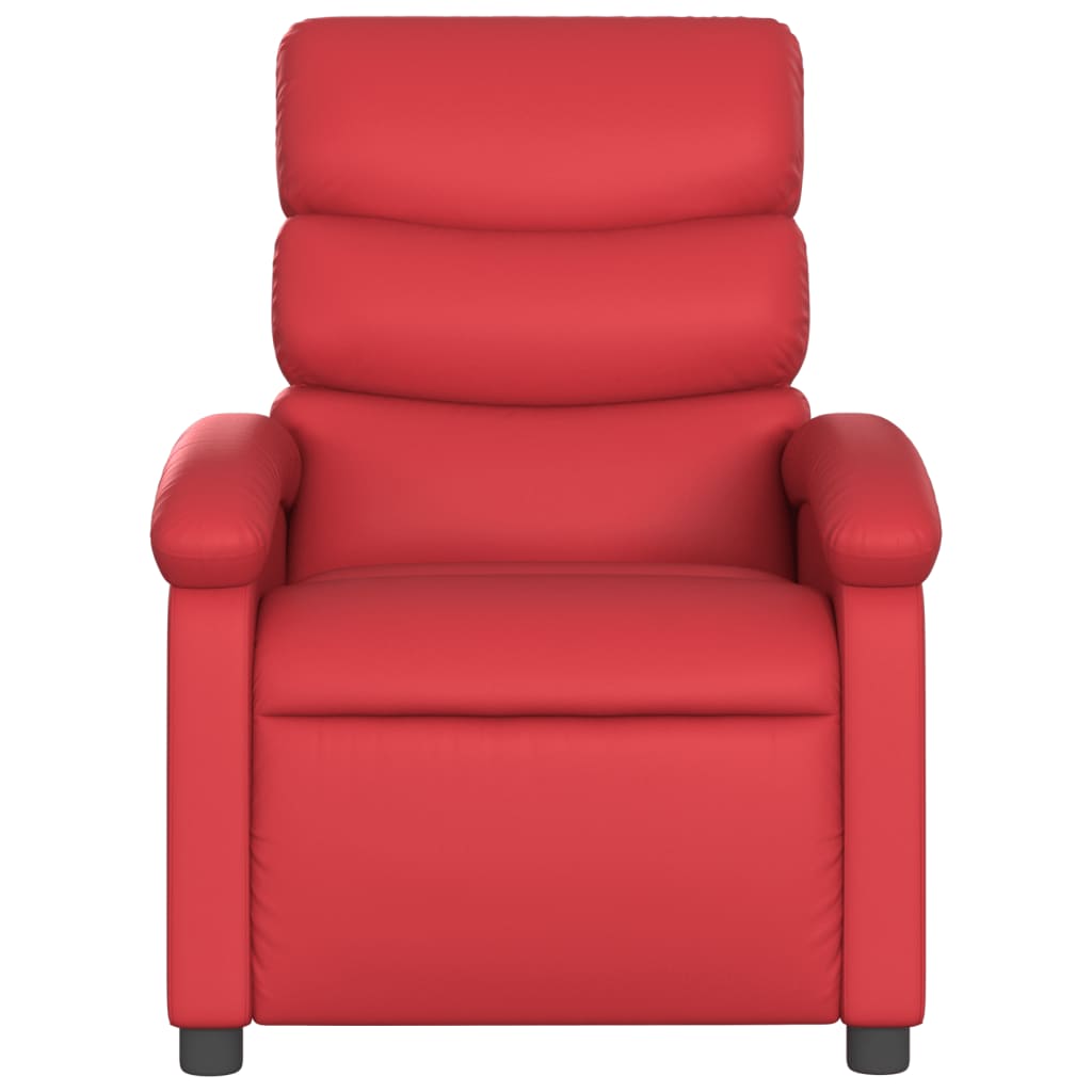 Fauteuil verstelbaar kunstleer rood
