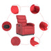 Fauteuil verstelbaar kunstleer rood