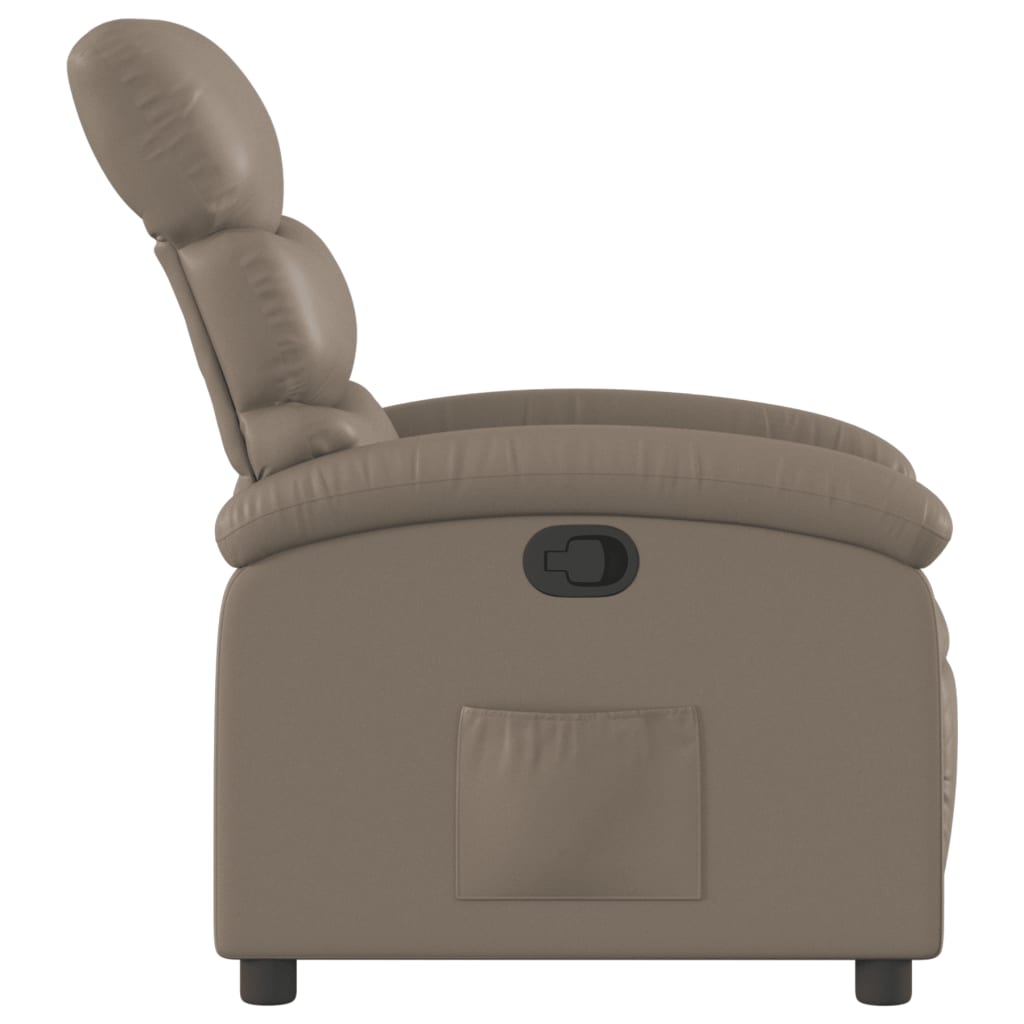 Fauteuil verstelbaar kunstleer cappuccinokleurig