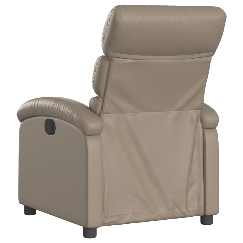 Fauteuil verstelbaar kunstleer cappuccinokleurig