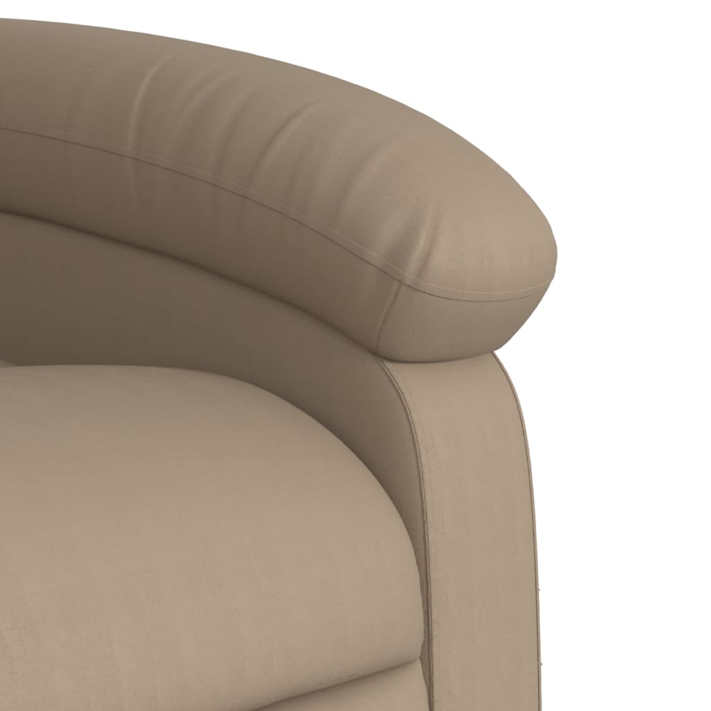Fauteuil verstelbaar kunstleer cappuccinokleurig