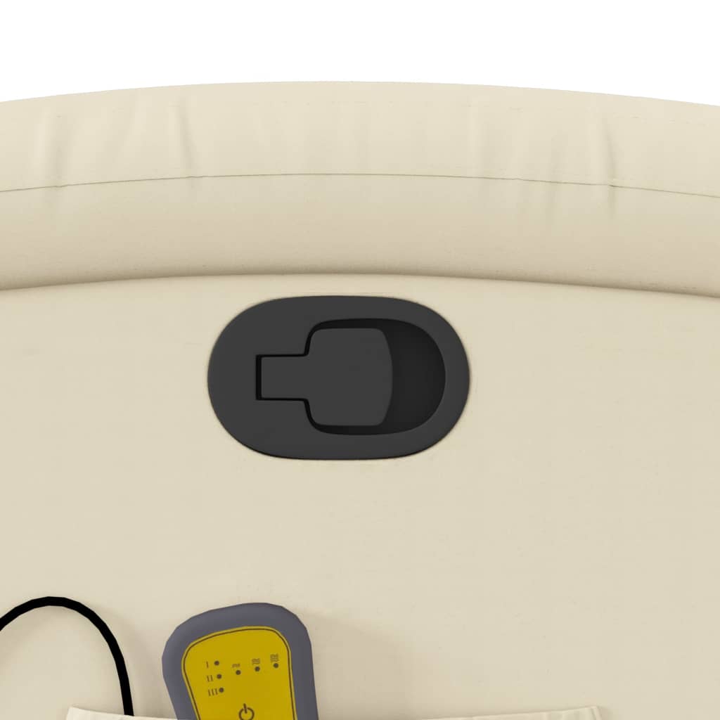 Massagestoel verstelbaar kunstleer crème