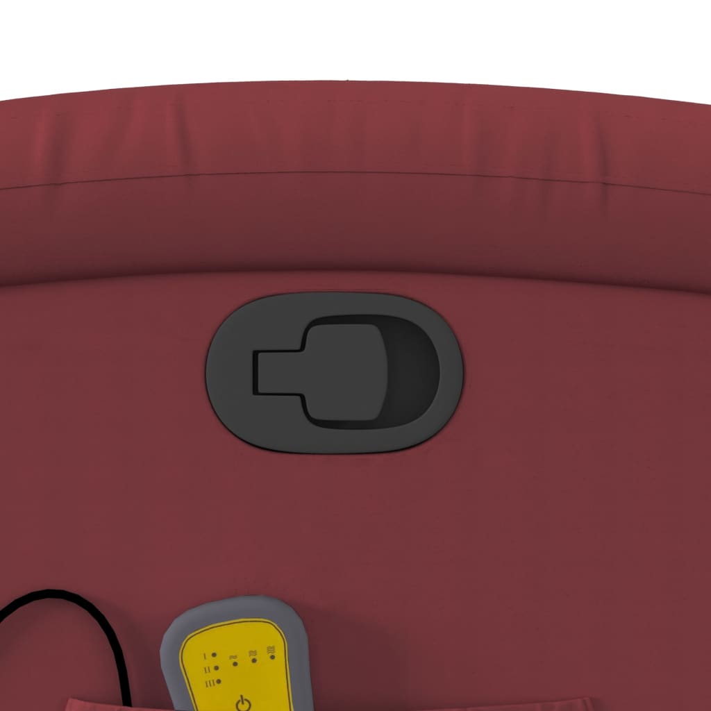 Massagestoel verstelbaar kunstleer wijnrood