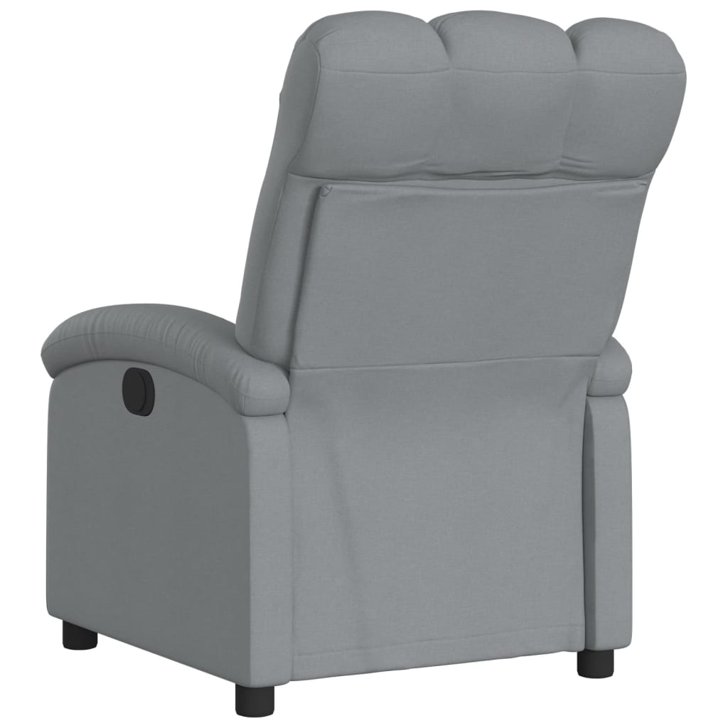 Fauteuil verstelbaar stof lichtgrijs