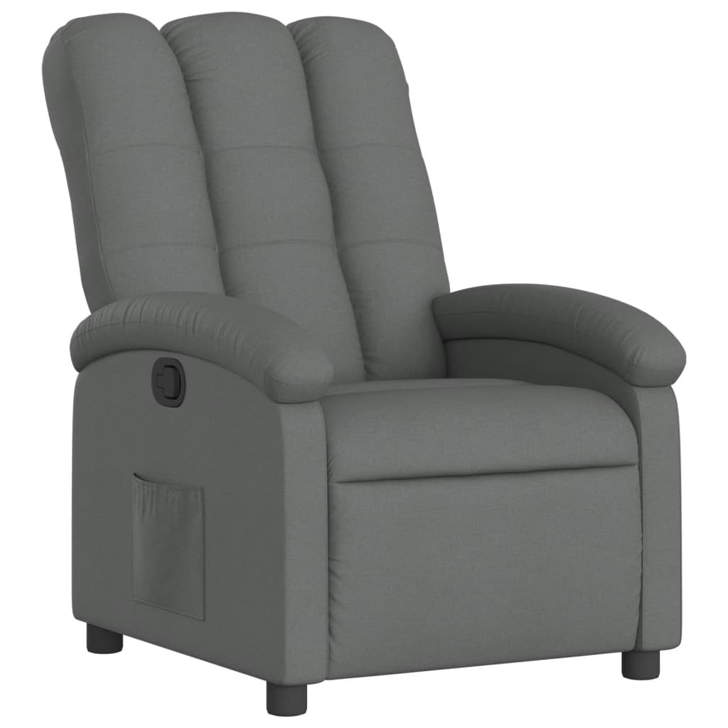 Fauteuil verstelbaar stof donkergrijs
