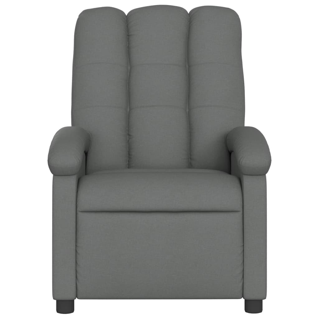 Fauteuil verstelbaar stof donkergrijs