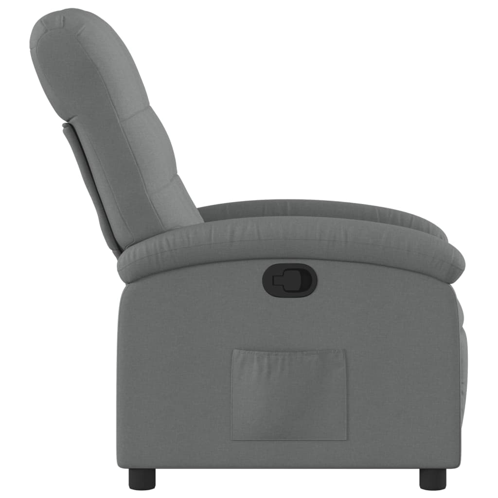 Fauteuil verstelbaar stof donkergrijs