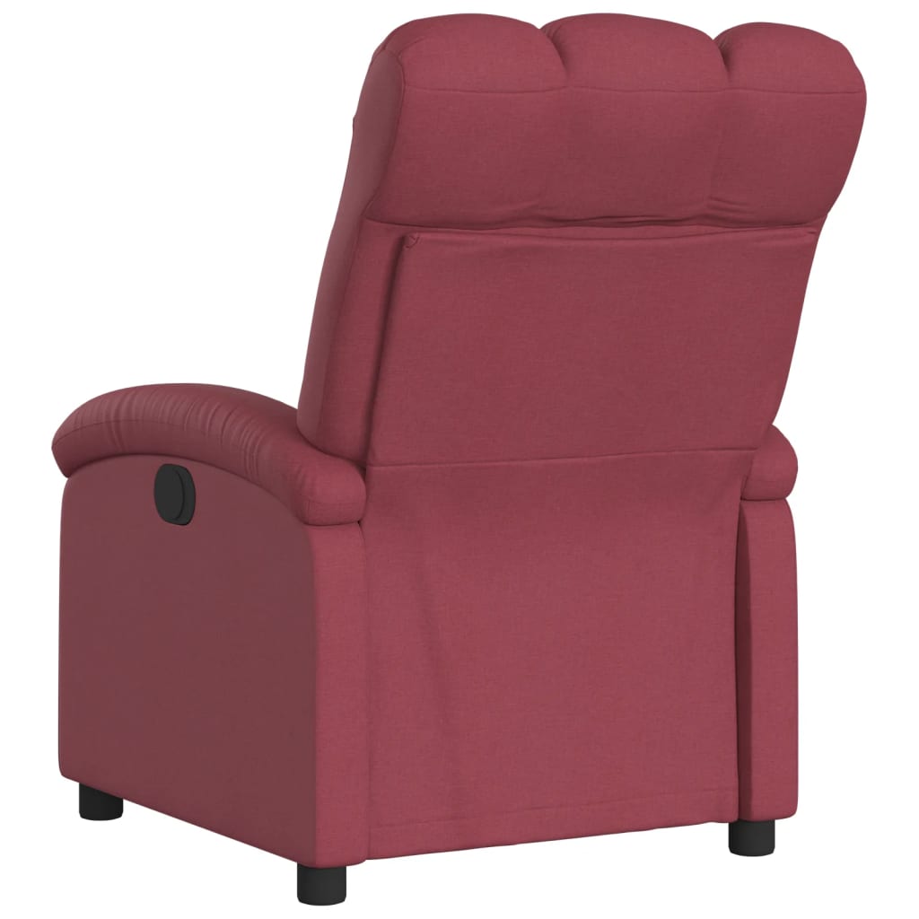 Fauteuil verstelbaar stof wijnrood