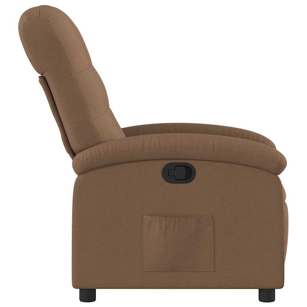 Fauteuil verstelbaar stof bruin