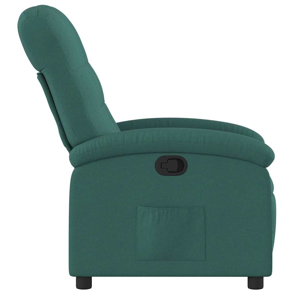 Fauteuil verstelbaar stof donkergroen