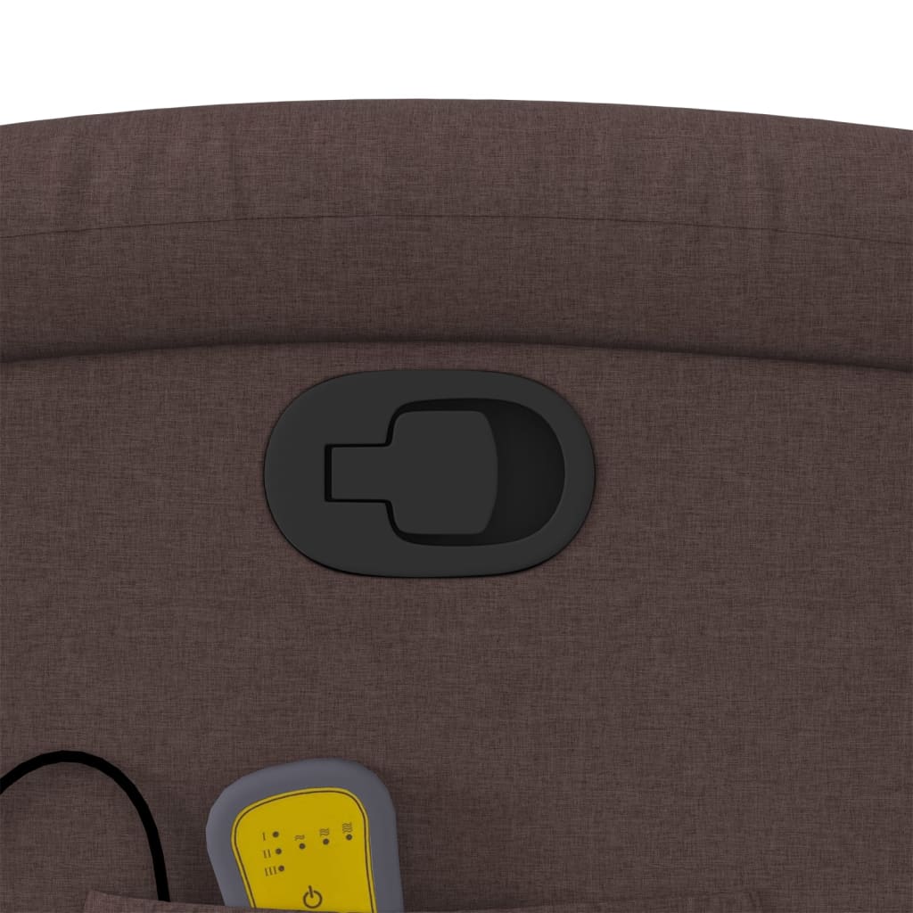 Massagestoel verstelbaar stof donkerbruin