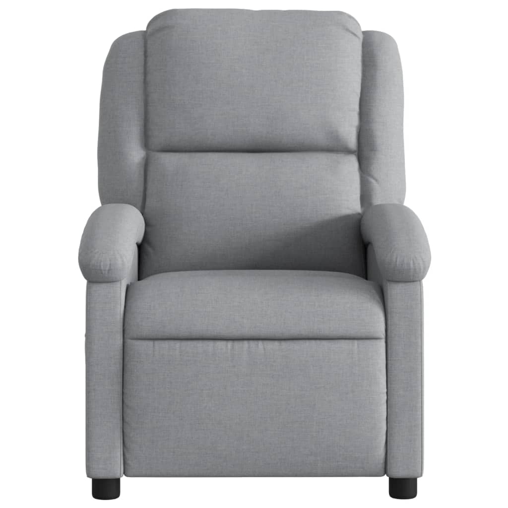 Fauteuil verstelbaar stof lichtgrijs