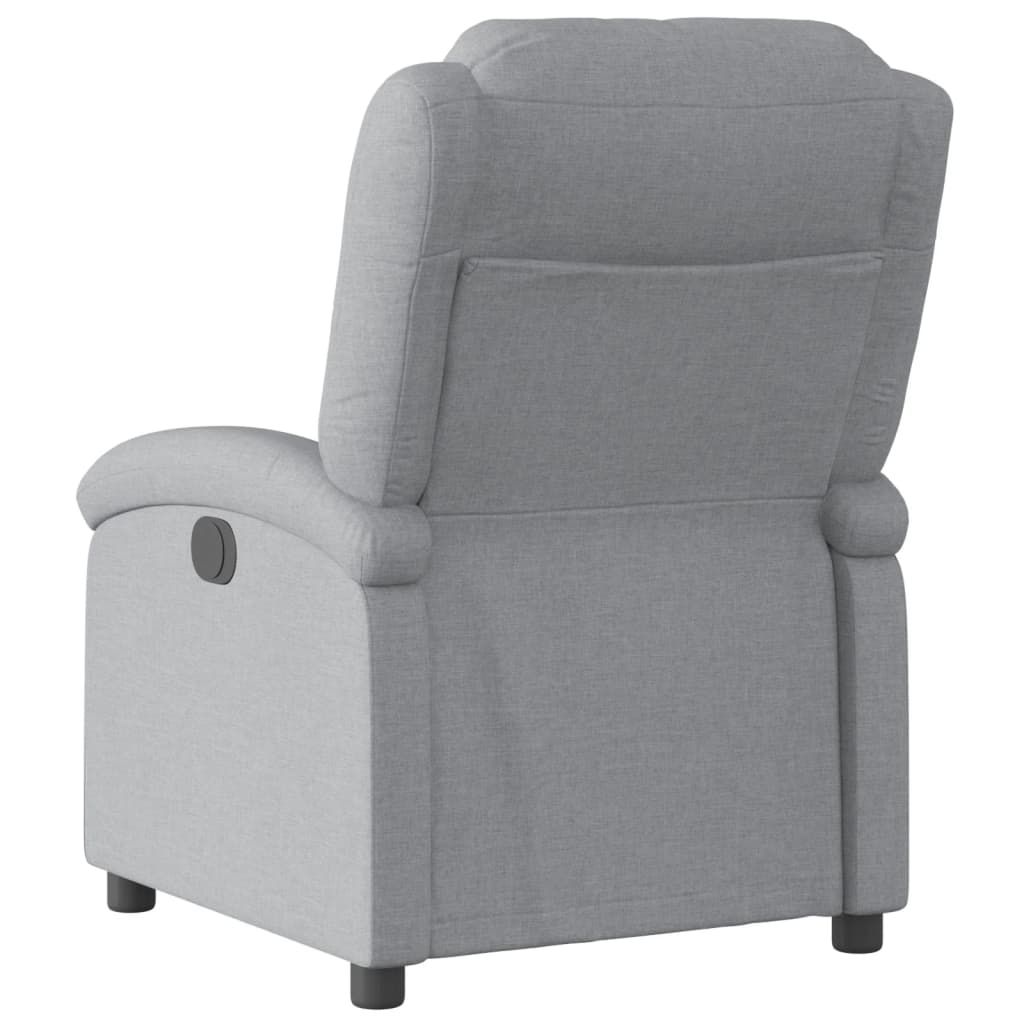 Fauteuil verstelbaar stof lichtgrijs